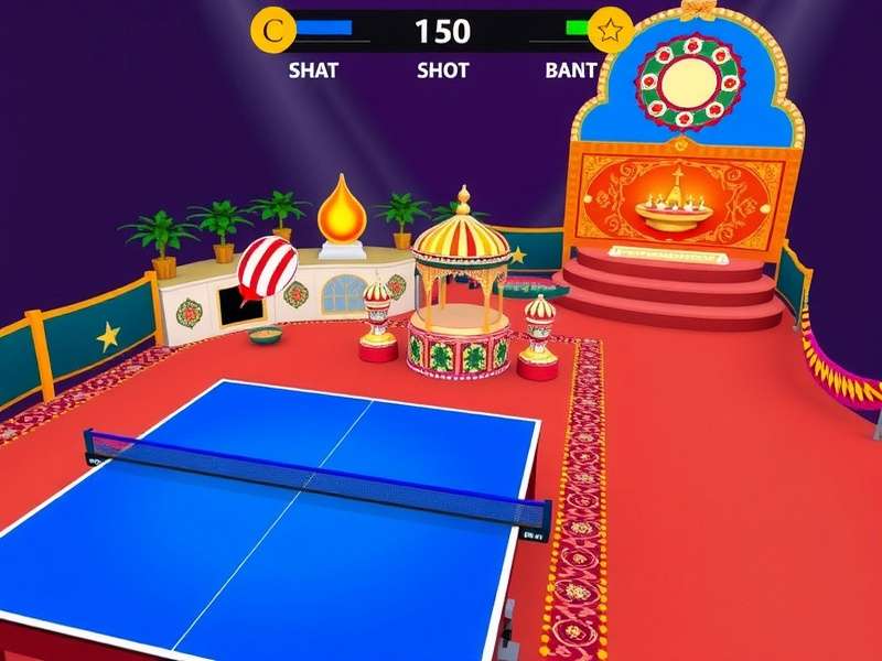 Indian Ping Pong Star control tutorial showing different shot types